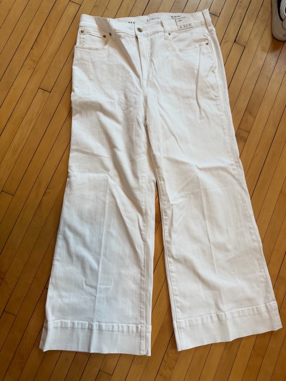 J. Crew 96 Denim Trouser White NWT - Picture 3 of 4
